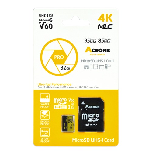 에이스원 MLC 마이크로SD 32GB 4K U3 V60